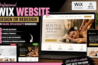 create wix website for hair salon, nail salon and spa booking