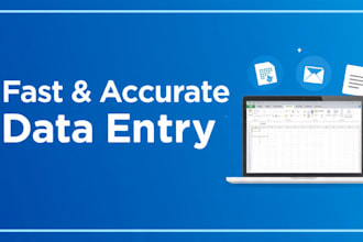 do fast and accurate data entry , excel ,typing