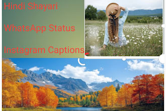 write creative hindi shayari, whatsapp status, and instagram captions