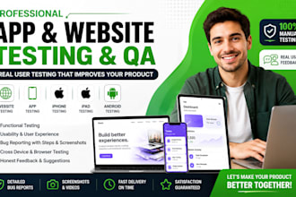 do app testing and website testing,QA,iphone,ipad,and android user testing
