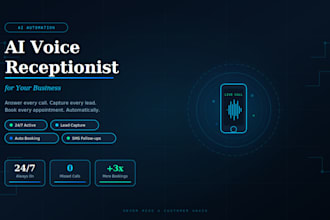 create an ai phone receptionist with 24 7 call answering and booking customers