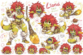 draw your character reference in my artstyle