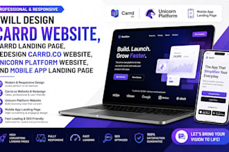 design carrd website unicorn platform website mobile app landing page