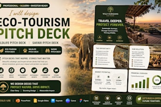 design eco tourism pitch deck wildlife pitch deck safari pitch
