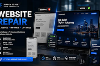 fix website issues bugs errors and responsive problems