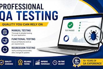 be your senior QA tester for testing like functional website CRM and uat support