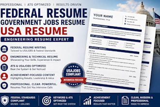 write federal resume government jobs resume USA resume, engineering resume