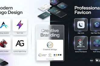 design premium modern logo or favicon for your web or app