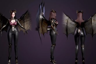 resculpt 3d fantasy game ready character,dnd monster,mmorpg,shape key,glb avatar