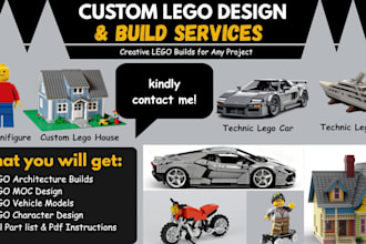 do custom lego moc, lego vehicle models and instructions