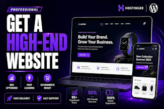 create a hostinger website, wordpress website, ecommerce website, and SEO setup
