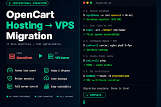 migrate your opencart store to a new server or hosting