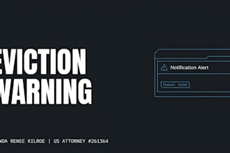 draft an eviction warning or notice to quit for non payment of rent