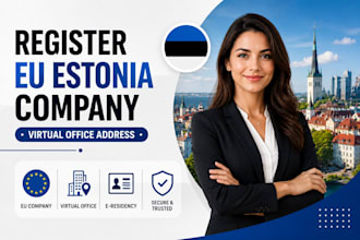 register eu estonia company online with virtual office address