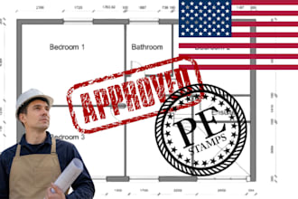 provide licensed architect and structural engineer pe stamp for US tx ga fl au