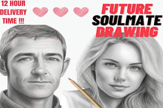 draw your soulmate portrait, psychic reading with spiritual vision and guidance