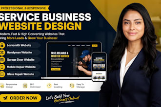 design locksmith, handyman, garage door and repair websites