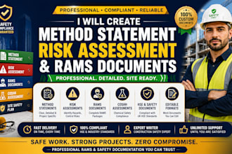 create professional method statement risk assessment and rams