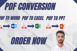 do PDF conversion to word, excel, and powerpoint