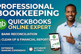 be your professional bookkeeper and quickbooks expert