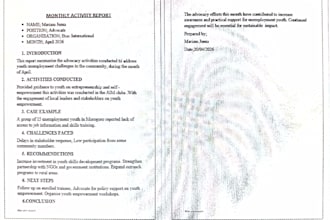 write a professional advocacy report or article