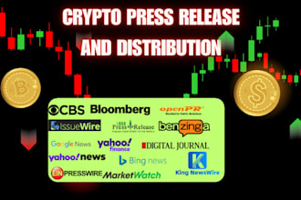 write and distribute press release for startup, crypto or business launch