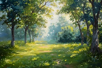 make artistic oil painting on oil canvas