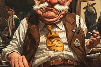 create a political cartoon art