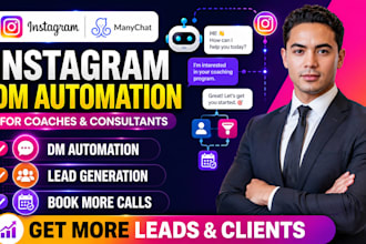 instagram dm automation, manychat, coach chatbot, lead gen