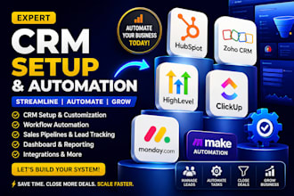 hubspot zoho gohighlevel crm clickup monday crm automation workflow automation