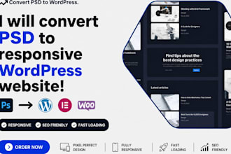 convert PSD to wordpress responsive website professionally