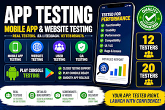 test your app with 12 testers or 20 testers for play console release