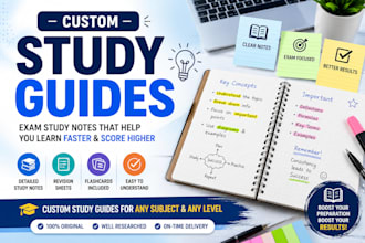 make a professional study guide, exam study notes, study ebooks for your courses