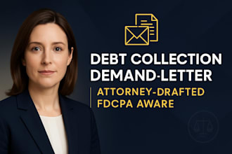 write a powerful debt collection demand letter as a licensed US attorney
