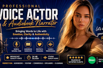 narrate your audible audiobook to acx standards as a female audiobook narrator