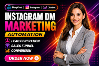 create instagram chatbot automation using manychat for dm marketing