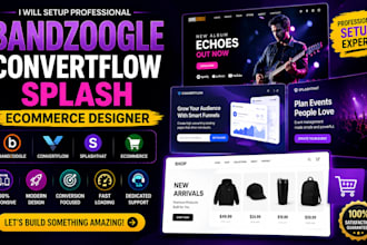 setup bandzoogle convertflow splash ecommerce sitejet website designer