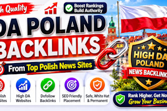 build high quality da poland backlinks on top polish domain news sites