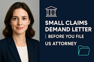 write a small claims demand letter as a US attorney before you file