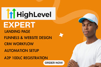 go high level expert ghl landing page sales funnel website and crm automation