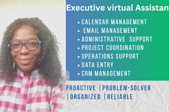 be your executive virtual assistant for admin support