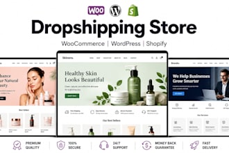 build shopify beauty cosmetics skincare dropshipping website store design blanka