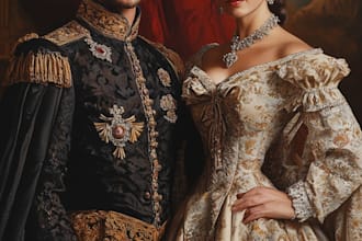 make amazing royal family, royal couple portrait