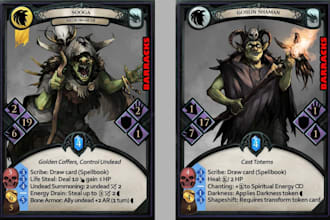 design trading card game fantasy card game board card game tcg card template