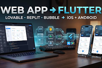 convert lovable replit bubble app to flutter ios android no code to mobile app