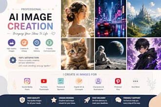 design aesthetic ai generated images and digital art for you