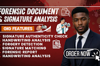provide forensic document and signature analysis