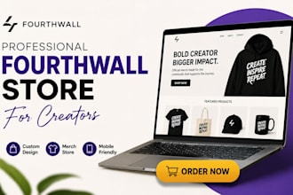 build fourthwall website design merch store for creators setup fourthwall store