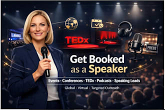 book you as public speaker on events, conference tedx podcast and speaking leads