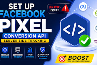 setup meta facebook pixel shopify, conversion API, fix pixel, gtm, ga4, tiktok